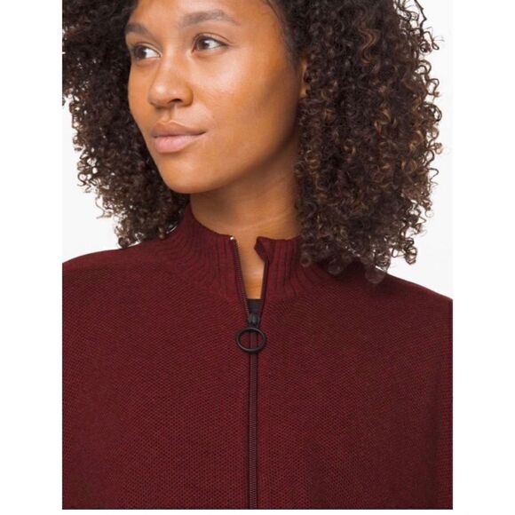 Lululemon Call Me Cozy Wrap In Heathered Deep Rouge ONE SIZE NWOT - Picture 3 of 7